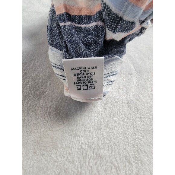 Xirena Womens Striped Straight Leg Cropped Casual Pants XS White Blue Pull-On - Picture 5 of 11